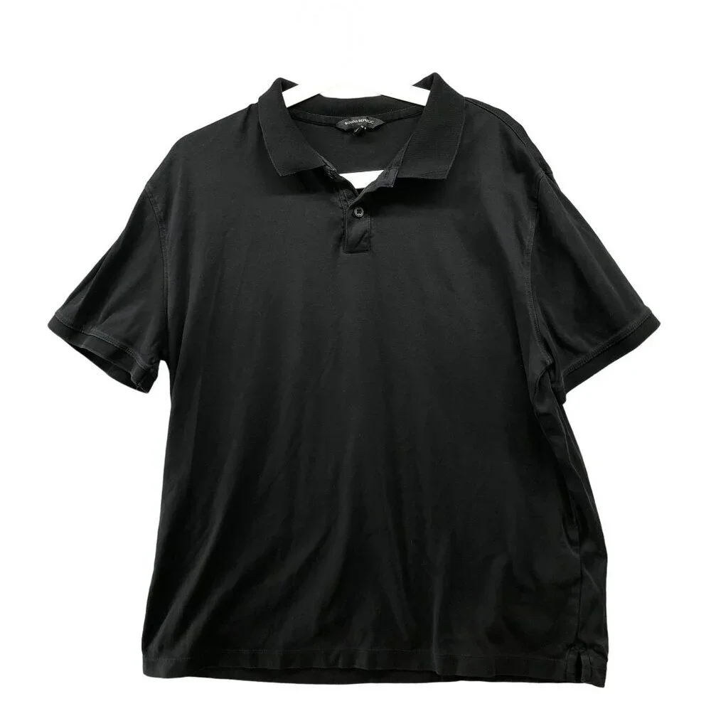Banana Republic Polo Shirt Mens L‎ Luxe Touch Performance Short Sleeve